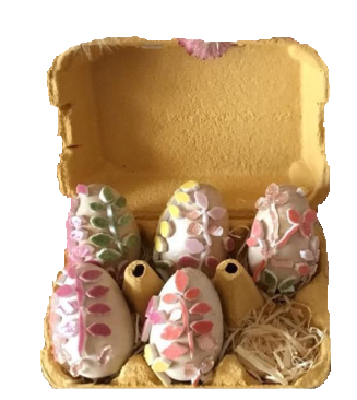 Kit 6 œufs à décorer en mosaiques - Kits créatifs Pâques - 10 Doigts